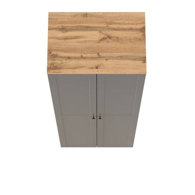 Шкаф для одежды две двери внутри три выдвижных ящика Остин 13.336.02 цвет серый графит/дуб крафт золотой