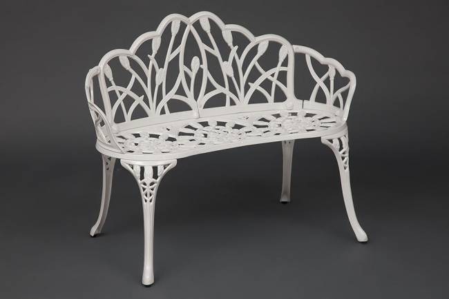 Скамья Secret De Maison Strauss (Штраус) алюминиевый сплав, 99хх56х76см, butter white белый алюминиевый сплав Скамья Secret De Maison Strauss (Штраус) алюминиевый сплав, 99хх56х76см, butter white белый алюминиевый сплав