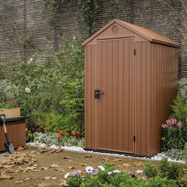 Сарай "Дарвин 4х4" (размеры 118 х 117 см), коричневый