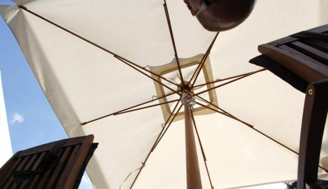 Зонт профессиональный 2х2 м Palladio Standard натуральный, слоновая кость 2000х2000 мм