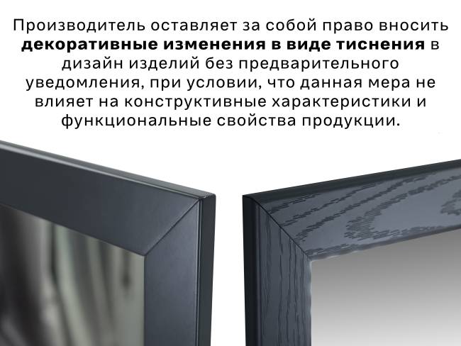 Зеркало настенное BeautyStyle 11 серый графит 118 см х 60,6 см