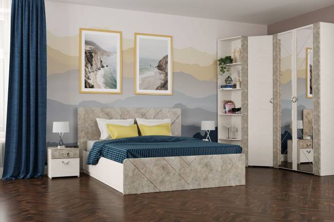 Кровать 1600 с подъёмным ортопедическим основанием Амели 11.31 цвет шёлковый камень/бетон чикаго беж Кровать 1600 с подъёмным ортопедическим основанием Амели 11.31 цвет шёлковый камень/бетон чикаго беж