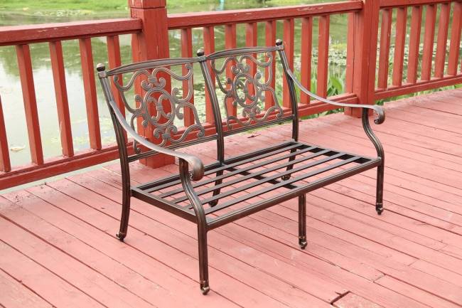 Диван двухместный из литого алюминия Venice