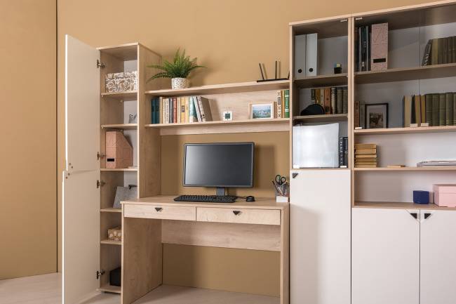 Шкаф Бостон 13.156 цвет дуб эндгрейн элегантный/фасады МДФ милк рикамо софт Шкаф Бостон 13.156 цвет дуб эндгрейн элегантный/фасады МДФ милк рикамо софт