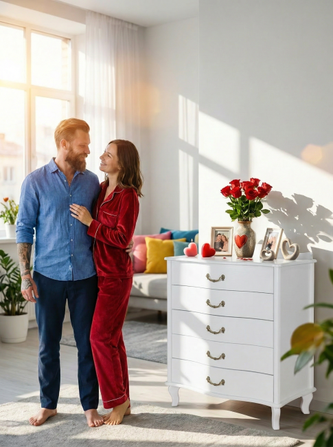 Комод Джульетта молочный дуб Л