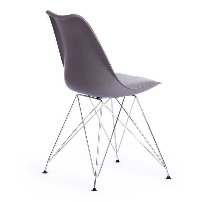 Стул TULIP IRON CHAIR (mod.EC-123) металл/пластик, 54,5*48*83,5см, серый (Комплект из 4 шт.) серый металл/пластик