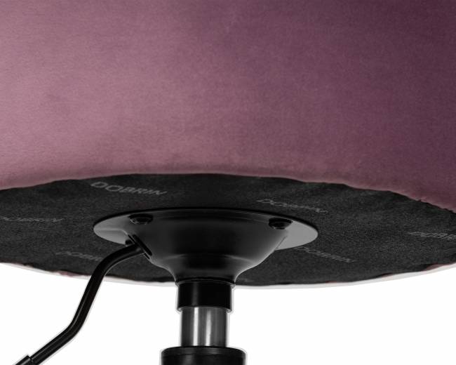 Пуф DOBRIN DANNY BLACK, пудрово-сиреневый велюр (MJ9-52)