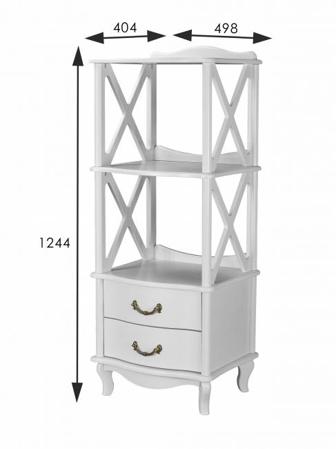 Этажерка Джульетта 2 уровня, молочный дуб Л