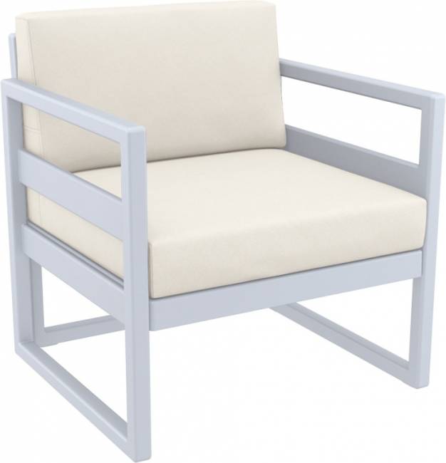 Комплект пластиковой мебели Mykonos XL серебристый, бежевый