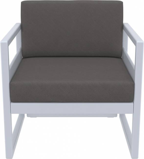 Комплект пластиковой мебели Mykonos XL серебристый, темно-серый Комплект пластиковой мебели Mykonos XL серебристый, темно-серый