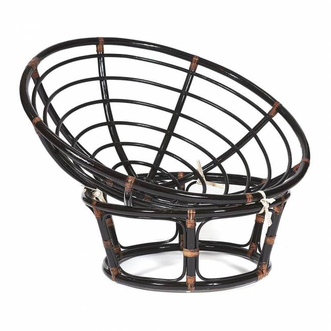 Кресло PAPASAN/ПАПАСАН 23/01 W  /с подушкой/ диаметр подушки 129 см, 115х101х104 см, Antique brown (античный черно-коричневый), ткань Старт Кресло PAPASAN/ПАПАСАН 23/01 W  /с подушкой/ диаметр подушки 129 см, 115х101х104 см, Antique brown (античный черно-коричневый), ткань Старт