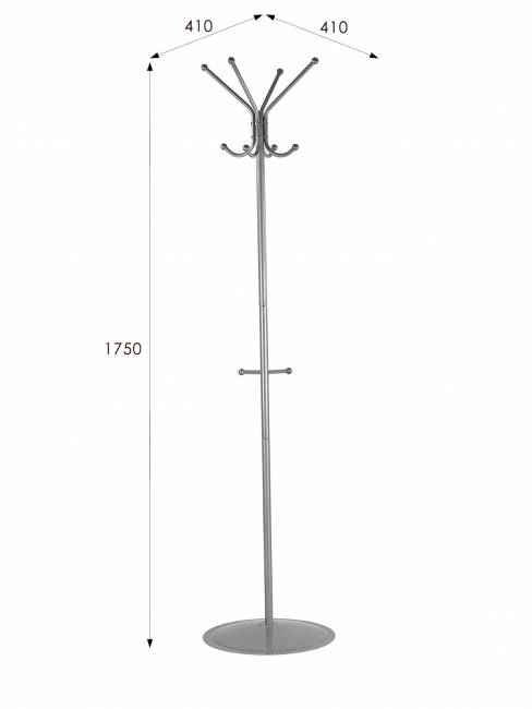 Вешалка напольная Пико 1 металлик