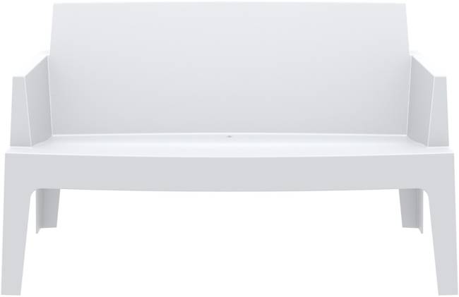 Диван пластиковый двухместный Box Sofa белый 1380x620x800 мм