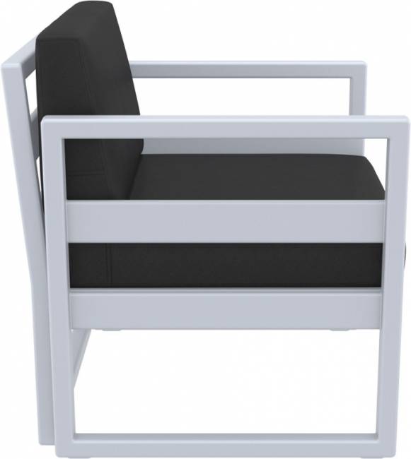 Комплект пластиковой мебели Mykonos XL серебристый, черный