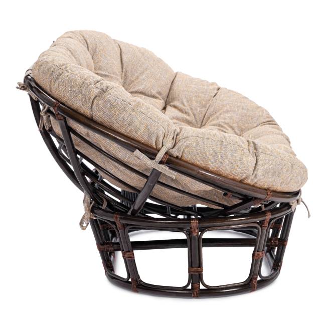 Диван Мамасан/Mamasan (23/02 W) /с подушкой/ 169х102х80см, античный черно-коричневый, матрац 182х119см, рогожка, меланж Antique brown (античный черно-коричневый)