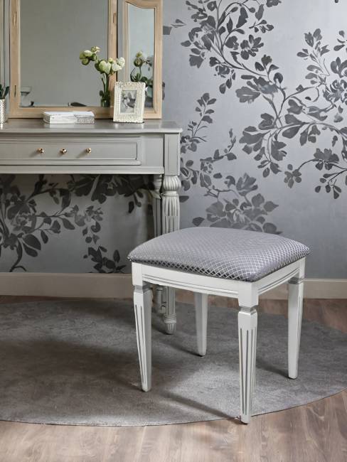 Банкетка Васко В 107Н белый/серебро, Атина серебро Банкетка Васко В 107Н белый/серебро, Атина серебро