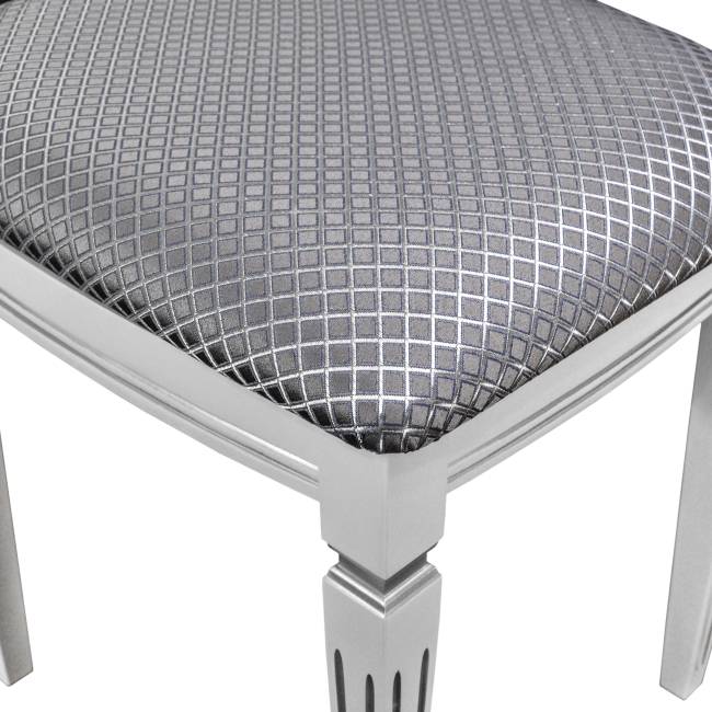 Банкетка Васко В 107Н белый/серебро, Атина серебро Банкетка Васко В 107Н белый/серебро, Атина серебро