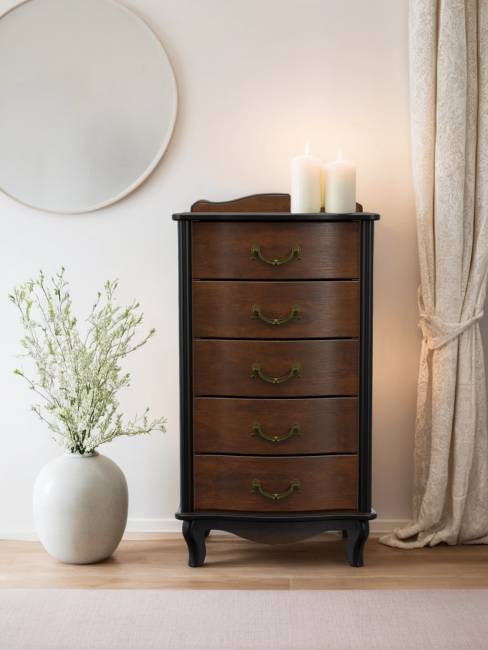 Комод Джульетта узкий 5 ящ., орех Л