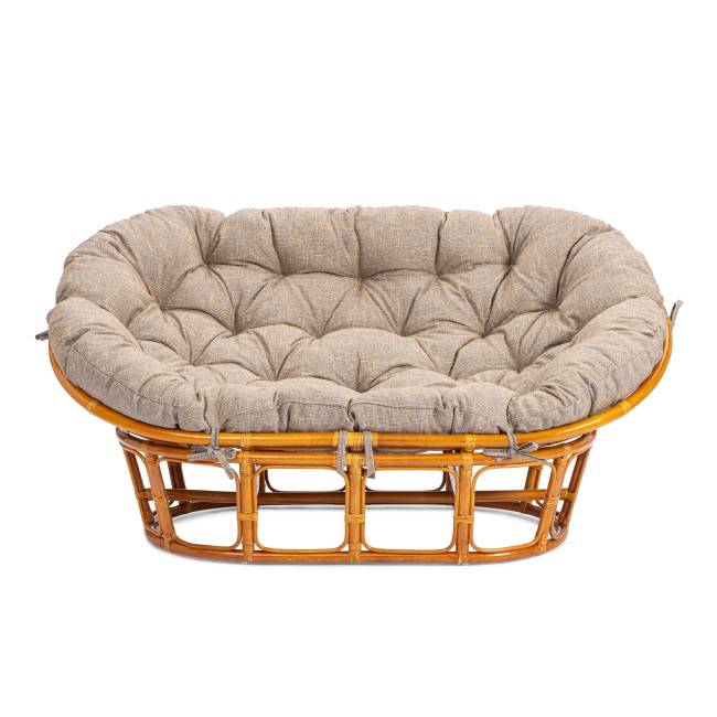 Диван Мамасан/Mamasan (23/02 W) /с подушкой/ 169х102х80см, коньячный, матрац 182х119см, рогожка, меланж Cognac (коньяк)