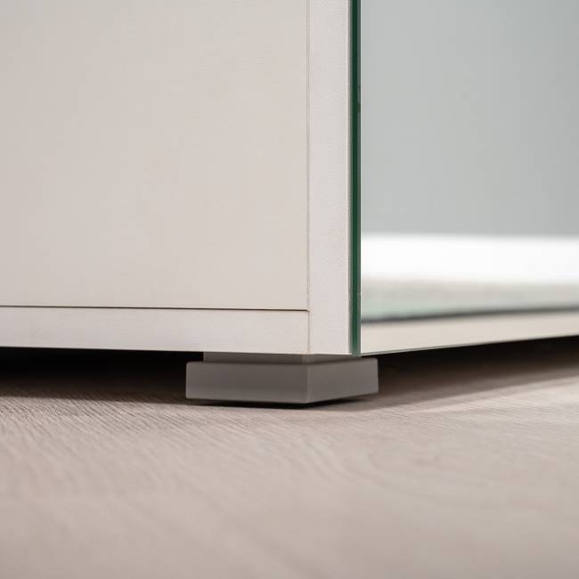 Шкаф для одежды и шкаф-пенал Октава цвет белый шагрень/дуб крафт золотой/зеркало