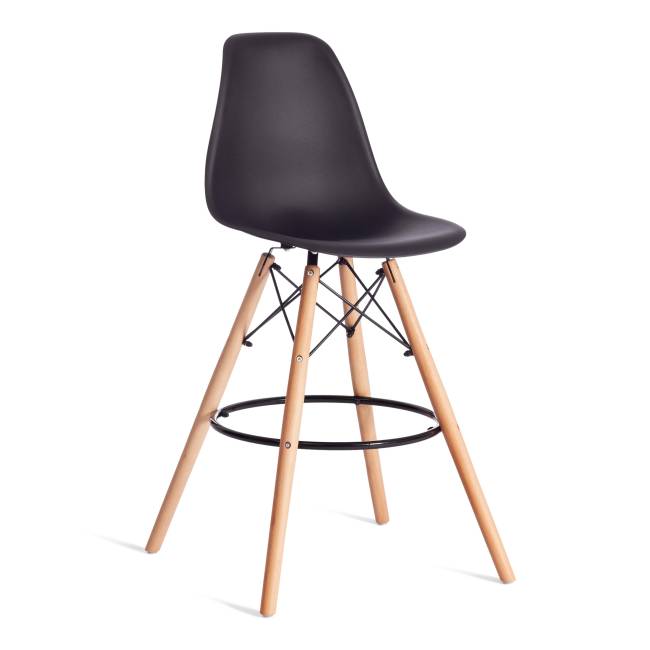 Стул барный Cindy Bar Chair (mod. 80-1) / 2 шт. в упаковке дерево бук/металл/пластик, 50 х 51 х 109 см, Black (Черный) 3010/ натуральный (Комплект из 2 шт.) Black (Черный) 3010/ натуральный дерево бук/металл/пластик