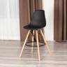 Стул барный Cindy Bar Chair (mod. 80-1) / 2 шт. в упаковке дерево бук/металл/пластик, 50 х 51 х 109 см, Black (Черный) 3010/ натуральный (Комплект из 2 шт.) Black (Черный) 3010/ натуральный дерево бук/металл/пластик