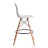 Стул барный Cindy Bar Chair (mod. 80-1) / 2 шт. в упаковке дерево бук/металл/пластик, 50 х 51 х 109 см, White (Белый) 70029/ натуральный (Комплект из 2 шт.) White (Белый) 70029/ натуральный дерево бук/металл/пластик