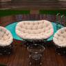 ТЕРРАСНЫЙ КОМПЛЕКТ Mamasan + Papasan + Стол (Орех)