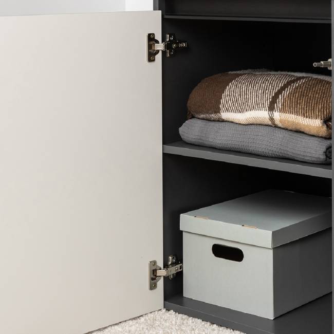 Шкаф Сидней 13.200 цвет антрацит/МДФ веллюто капучино