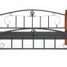 Кровать РУМБА (AT-203)/ RUMBA дерево гевея/металл, 160*200 см (Queen bed), красный дуб/черный дуб темный