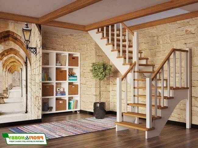 Деревянная лестница К-032м