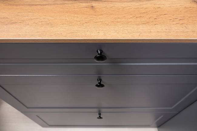 Две обувницы и комод Остин цвет серый графит/дуб крафт золотой