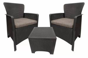 Комплект плетеной мебели "MARYLAND", иск. ротанг, венге Комплект плетеной мебели "MARYLAND", иск. ротанг, венге