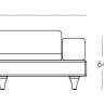 Диван пластиковый с подушками Happylife Standard 2400х900х810 мм