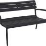 Диван пластиковый двухместный Paris Lounge черный 1160х700х750 мм