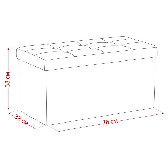 Пуф Leset Леда складной с крышкой Velutto 26