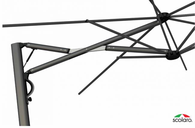 Зонт профессиональный 3.5х3.5 м Astro Carbon графит, слоновая кость 3500х3500 мм