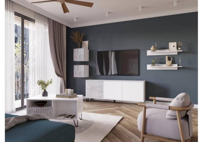 Эннис белый / бетон светлый