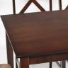 Обеденный комплект Хадсон (стол + 4 стула)/ Hudson Dining Set дерево гевея/мдф, стол: 110х70х75см / стул: 44х42х89см, cappuccino (темный орех), ткань кор.-зол. (1 cappuccino (темный орех) дерево гевея/мдф