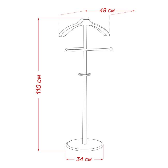 Вешалка напольная Leset Бостон Венге Вешалка напольная Leset Бостон Венге