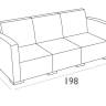 Диван пластиковый плетеный трехместный с подушками Monaco Lounge XL белый 1980х790х790 мм