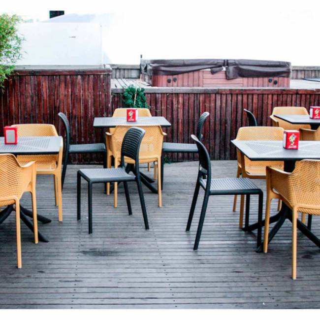 Стул пластиковый Bora Bistrot антрацит 490х540х830 мм