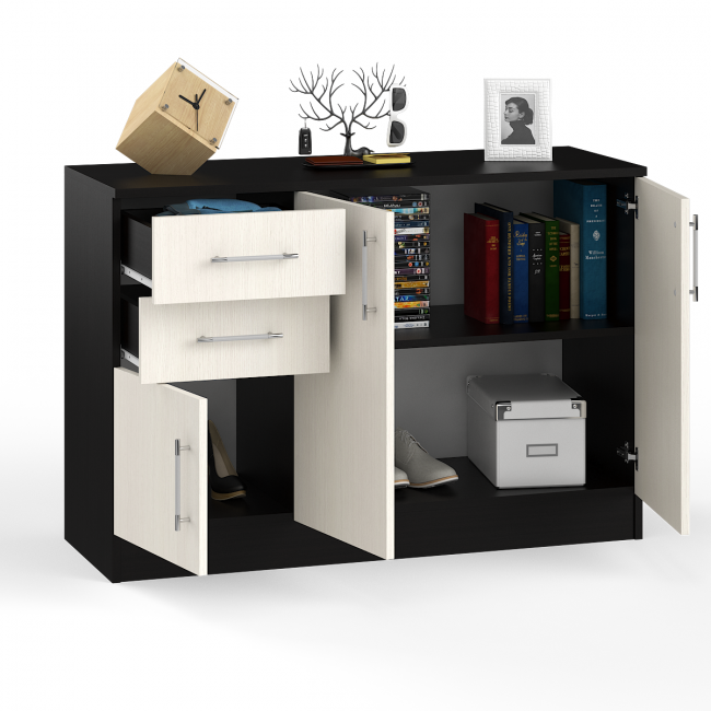 Комод СВК № 3, цвет венге/дуб лоредо