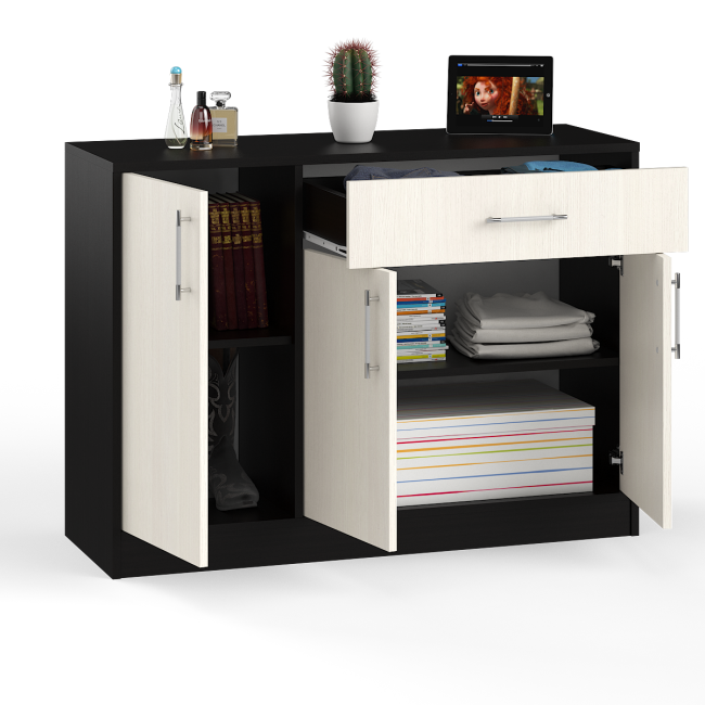 Комод СВК № 4, цвет венге/дуб лоредо