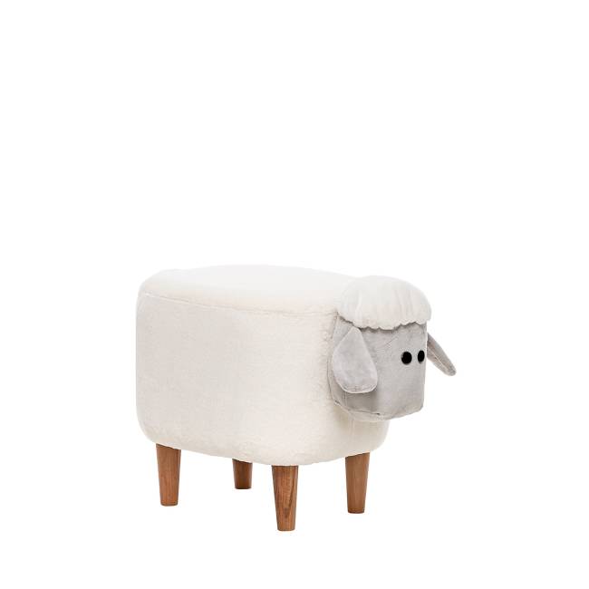 Пуф Leset Lamb COMBI Молочный, компаньон серый Бук