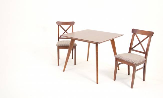 Стул Ингольф ПМ орех/гусиная лапка бежевый