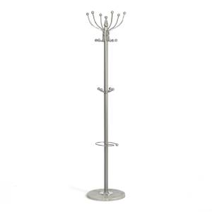 Вешалка Bara (mod. GH-8606) металл/хром/мрамор, white (белый) / grey (серый), 37x37x175см white (белый) / grey (серый) металл/хром/мрамор