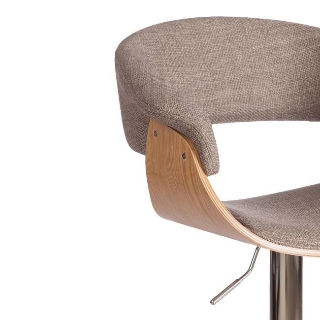 Барный стул VIMTA (mod.4021S) металл/дерево/ткань, 60х51х91,5-112,5 см, выс. сид. 61,5-82,5 см, бежевый/натур./хром, Aimcasa 5 береза, серый металл/дерево/ткань Барный стул VIMTA (mod.4021S) металл/дерево/ткань, 60х51х91,5-112,5 см, выс. сид. 61,5-82,5 см, бежевый/натур./хром, Aimcasa 5 береза, серый металл/дерево/ткань