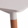 Стол JOHN (mod. T1003) МДФ/дерево, 80 х 80 х 75 см , White (Белый) / Natural (натуральный) White (Белый) / Natural (натуральный) МДФ/дерево