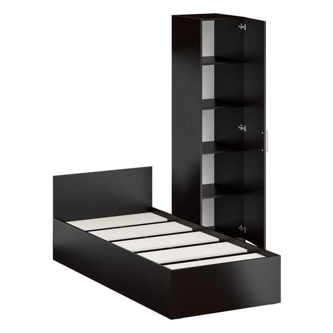 Кровать односпальная 900 с пеналом Стандарт цвет венге Кровать односпальная 900 с пеналом Стандарт цвет венге